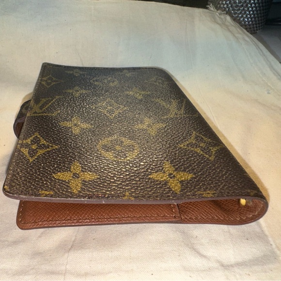 Authentic LOUIS VUITTON LV Monogram Canvas Leather Agenda PM Cover Clutch Wallet - Picture 4 of 9